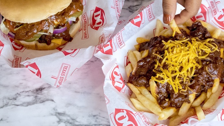 Dairy Queen chili fries burger