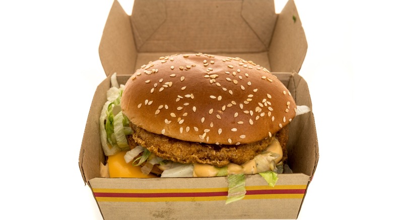 Chicken Big Mac in carton