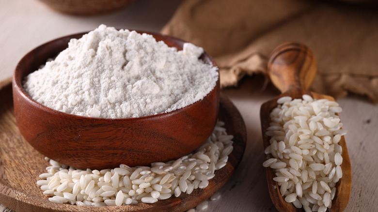 Bowl of rice flour