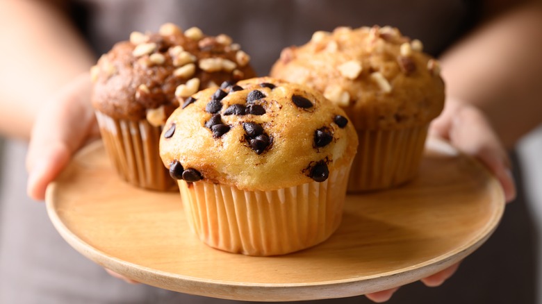 Plate of muffins