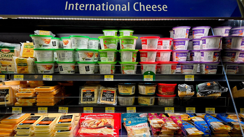 Walmart's international cheese section