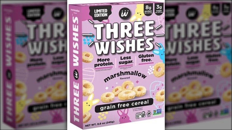 Three Wishes marshmallow cereal box