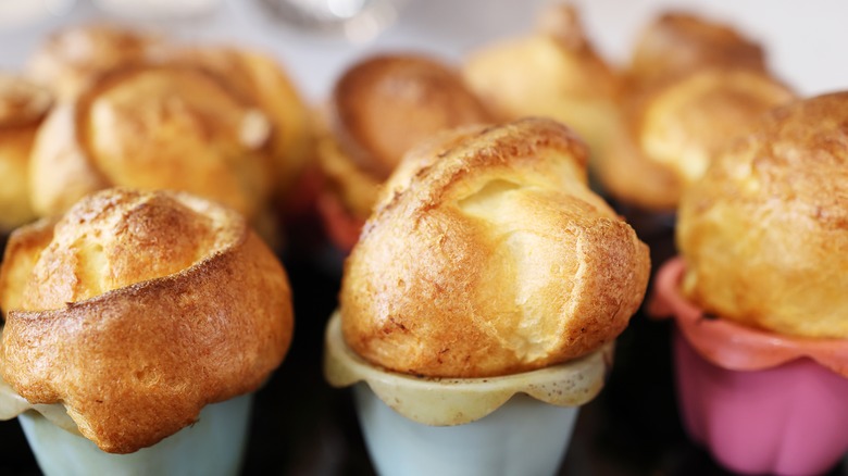 rows of fresh popovers