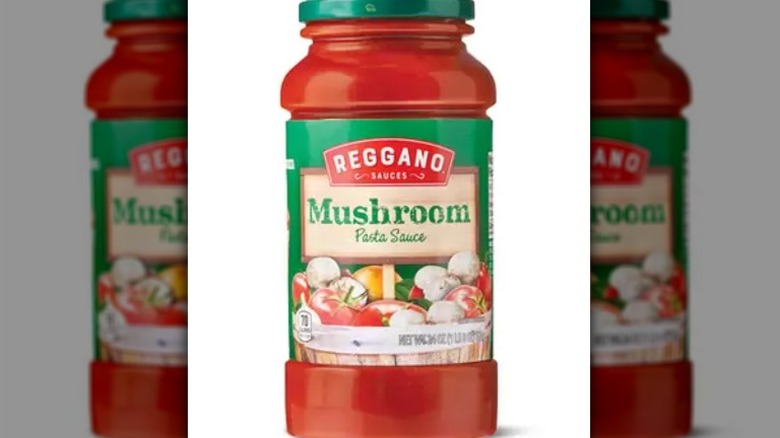 jar of Reggano mushroom sauce