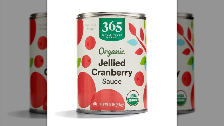 can of organic cranberry sauce