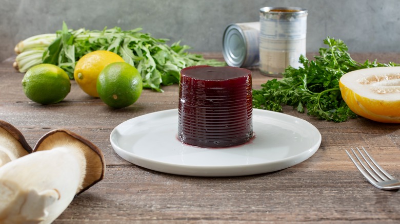 can of jellied cranberry sauce