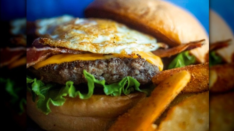 burger egg bacon