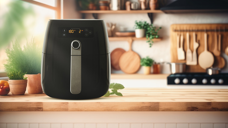 air fryer on a kitchen counter