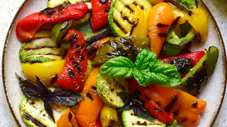 plate of roasted vegetables