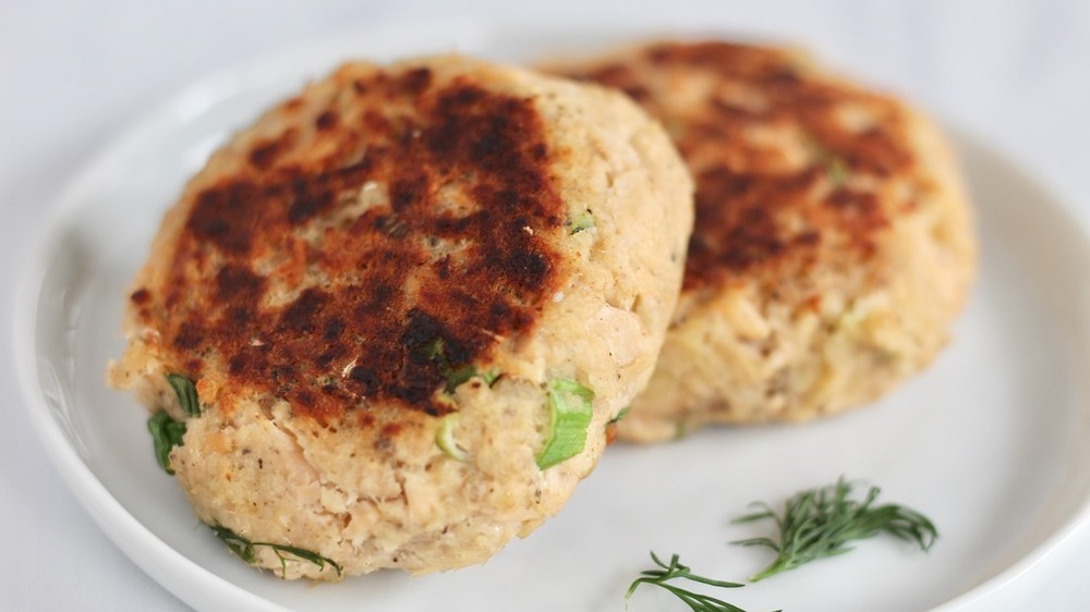 salmon patties on a plate