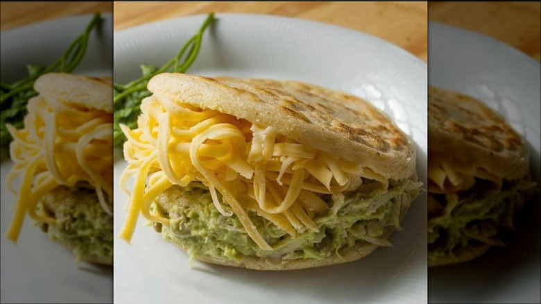 arepa on a plate