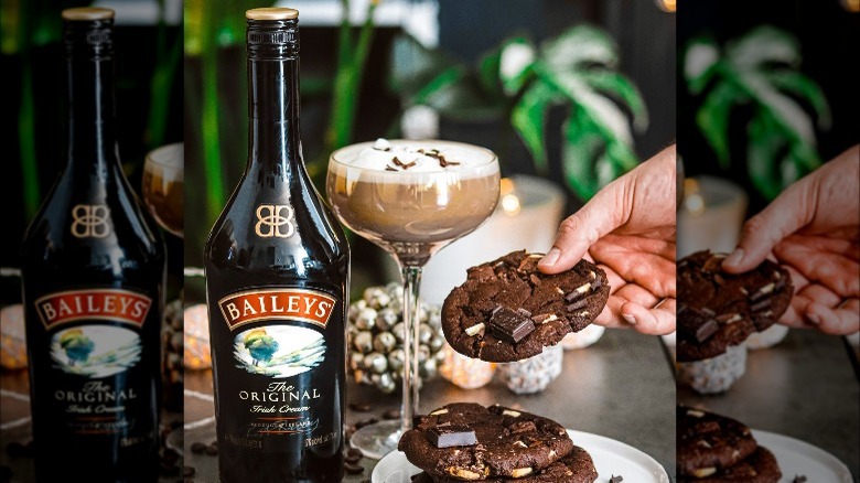 Baileys cocktail and cookies