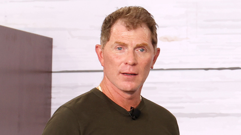 Bobby Flay wearing brown