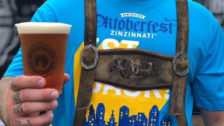 Oktoberfest celebration festival with beer 