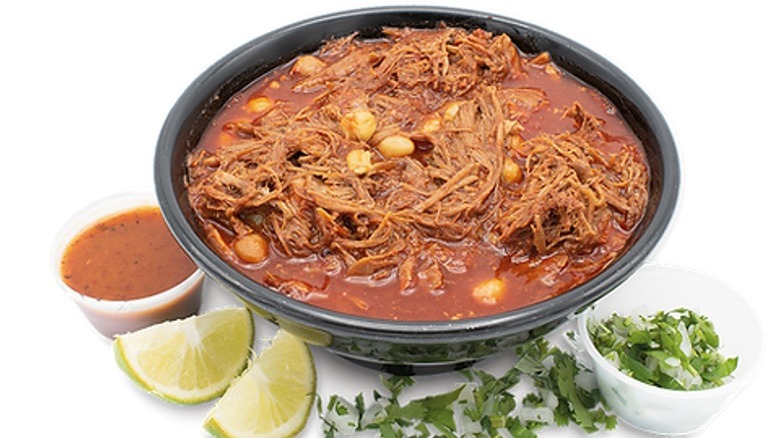 Bowl of birria goat stew