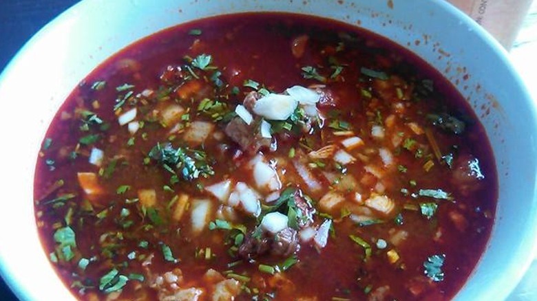 Bowl of birria stew