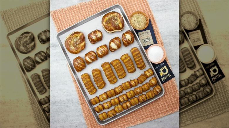 Eastern Standard Provisions pretzels on baking sheet