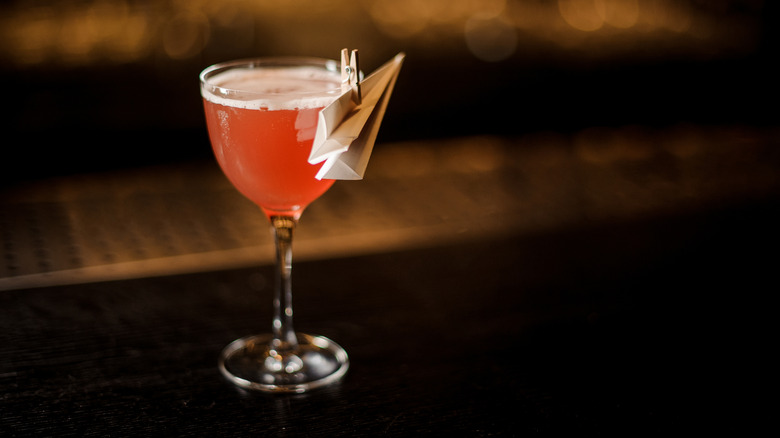 paper plane cocktail with bourbon