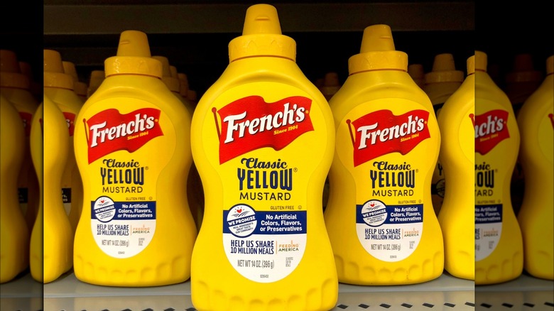 Bottles of French's classic yellow mustard