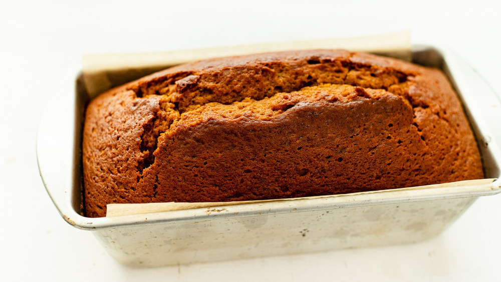 loaf of pumpkin bread