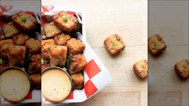 Ham & cheese grit tots