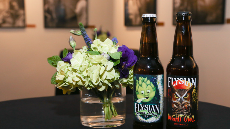 Elysian Brewing bottles on table