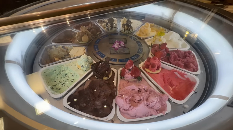 A rotating gelato dessert bar