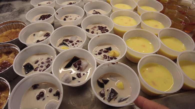 Traditional Chinese dessert in cups