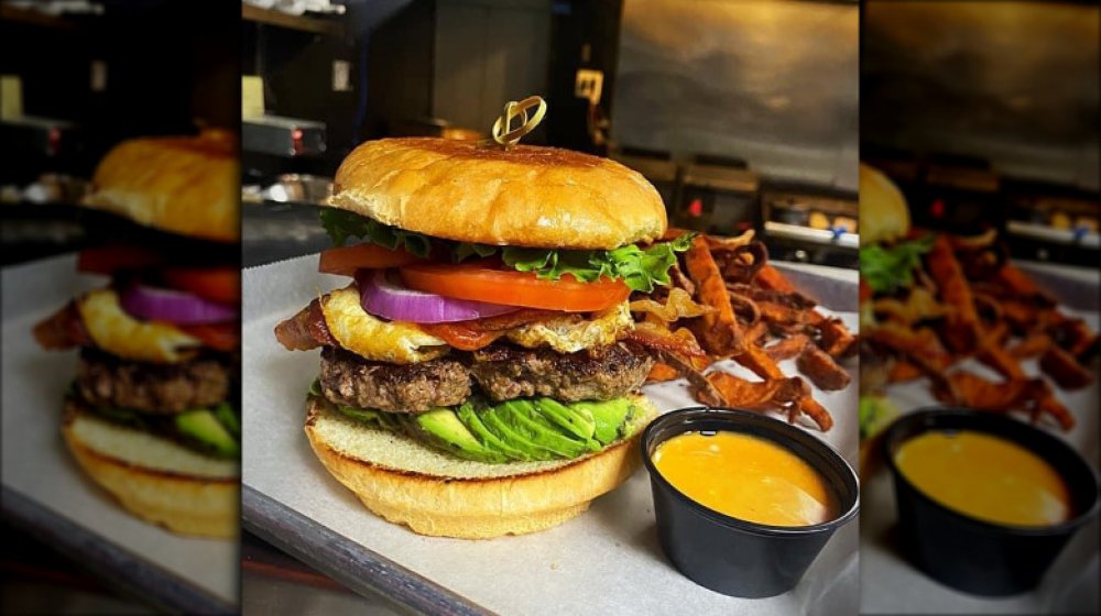 West Virginia: Clutch Burger at Oscar's Breakfast, Burgers & Brews