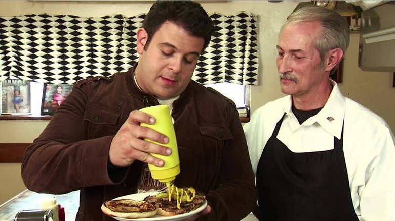 Richman with Sid's Diner owner