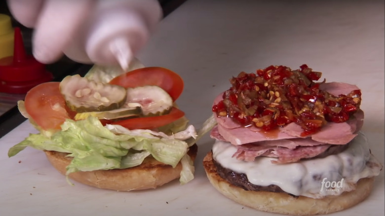 cold cut burger on diner's drive-ins, and dives