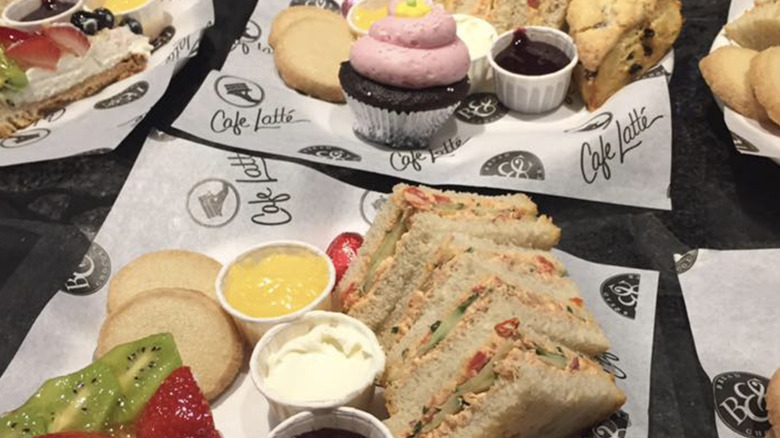 Sandwiches and desserts at Latte