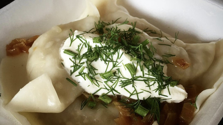 Plate of pierogies from Black Forest 