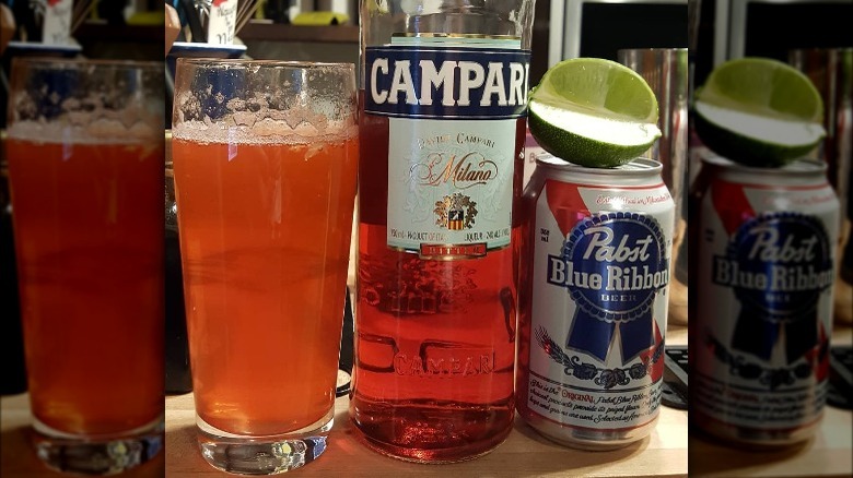 Campari beer shandy with components