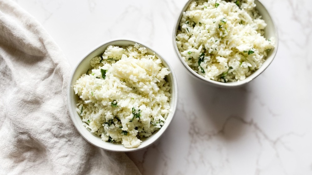 copycat Chipotle cauliflower rice with cilantro and lime