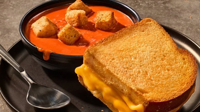 grilled cheese and soup from Panera