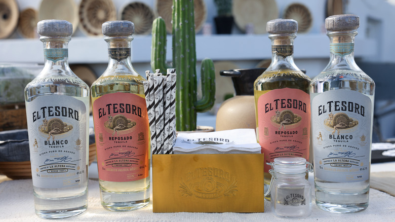 el tesoro tequila bottles