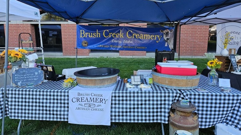 outdoor Brush Creek Creamery stand 