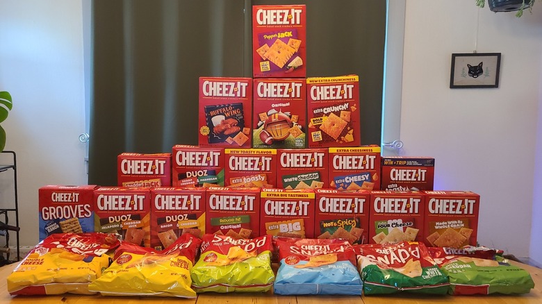 Variety of Cheez-It packages