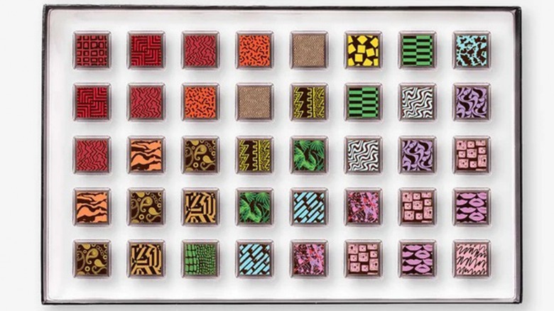 selection of colorful truffle chocolates