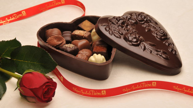 heart-shaped chocolate box