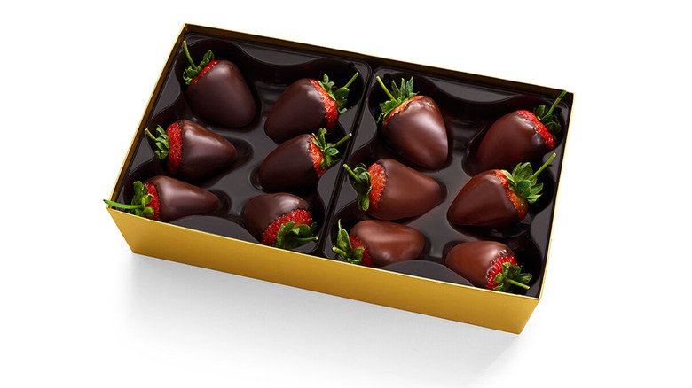 chocolate-covered strawberries in box