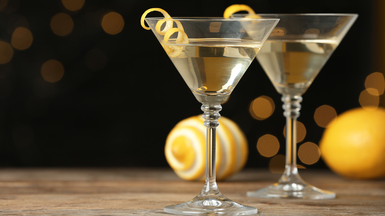 two martini cocktails