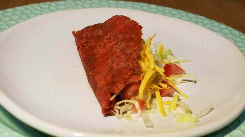 copycat taco bell burrito on plate