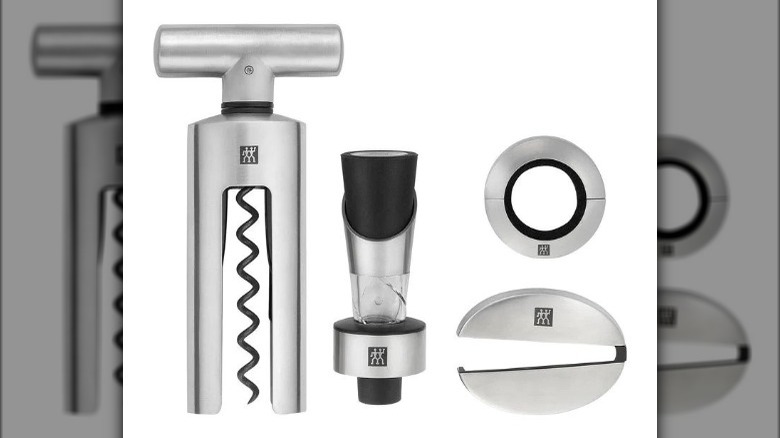 stainless steel wine opener set