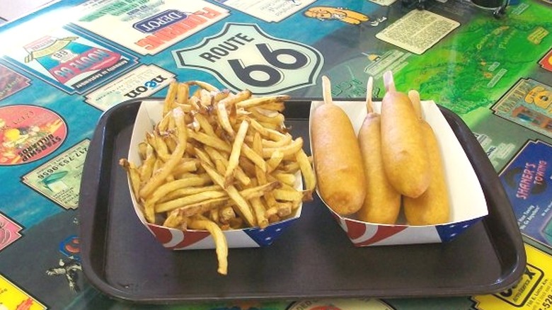 Corn dogs and french fries