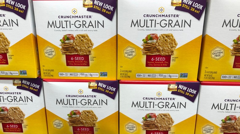 multi-grain crackers in boxes