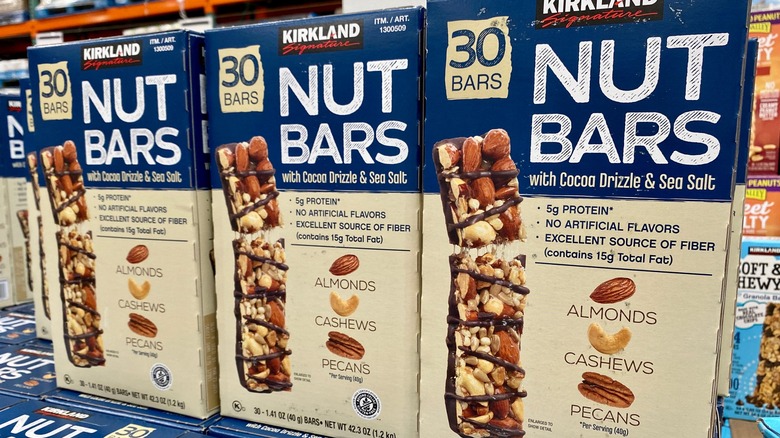 boxes of Costco nut bars