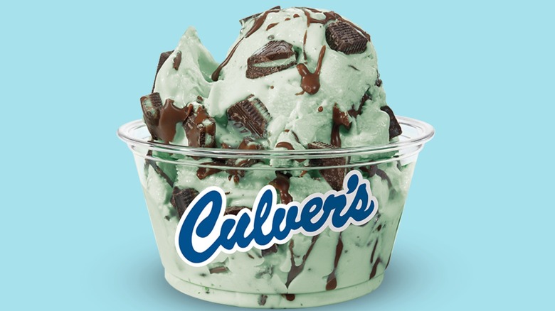 mint chocolate frozen custard cup