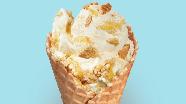 lemon frozen custard in cone